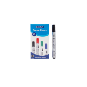 Marlin Dense Permanent Markers 10's Black