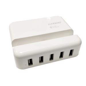 Geeko 5 Port USB Travel Charger with Apple