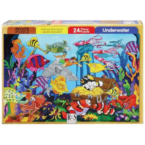 RGS 24 Piece A4 Wooden Puzzle Underwater
