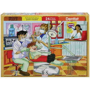 RGS 24 Piece A4 Wooden Puzzle Dentist