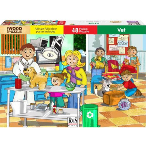 RGS 48 Piece A4 Wooden Puzzle Vet
