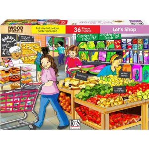 RGS 36 Piece A4 Wooden Puzzle Let us Shop