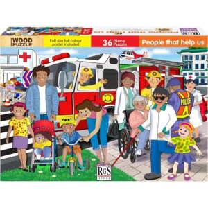 RGS 36 Piece A4 Wooden Puzzle People Who Help Us