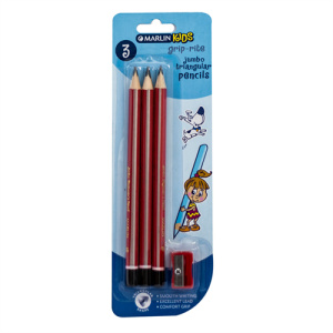 Marlin Kids end dipped Pencil Triangular jumbo