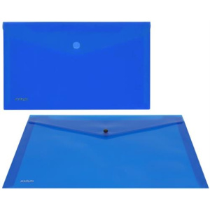 Marlin A4 Blue Carry Folder with Press Stud on