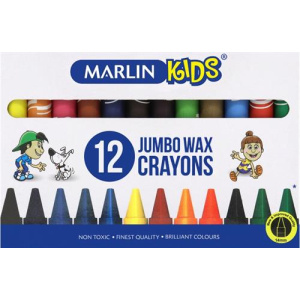 Marlin Kids Jumbo Wax Crayons 14mm