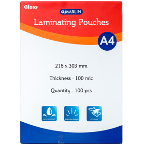 Marlin Office Essentials Laminating Pouches A4