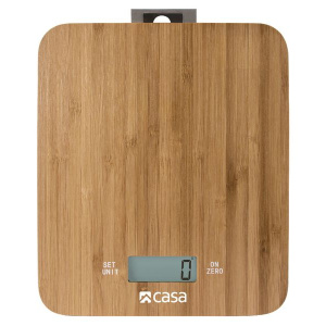 Casa Electronic Bamboo Kitchen Scale Retail Box 1