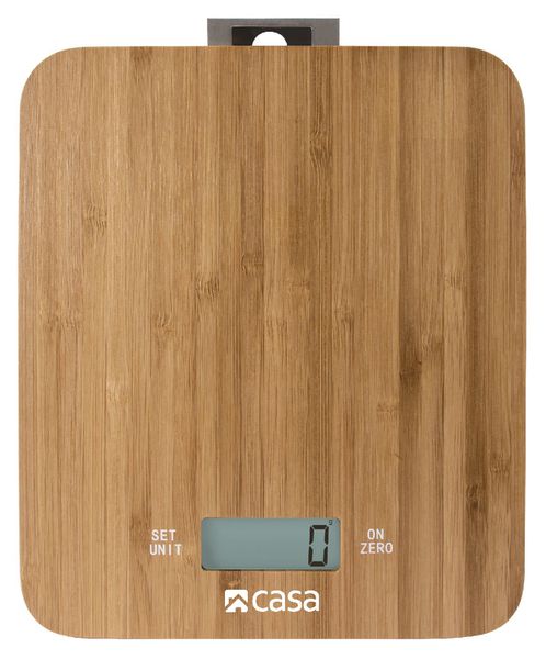 Casa Electronic Bamboo Kitchen Scale Retail Box 1