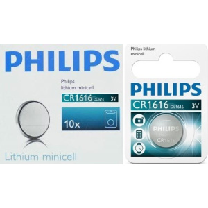 Philips Minicells Battery CR1616 Lithium Sold as