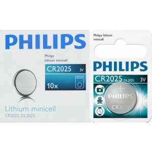 Philips Minicells Battery CR2025 Lithium Sold as