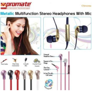 Promate Chrome Metallic Multifunction Stereo