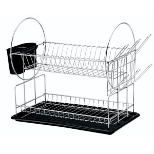 Casa Catania 2 Tier Chrome Dish Rack Retail Box