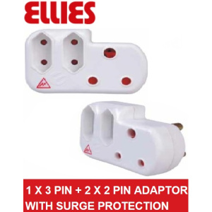 Ellies Power Socket Extension Adaptor with Surge