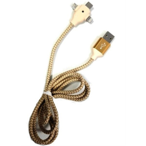 Geeko 3 in 1 Multiport USB Data and Charge Cable