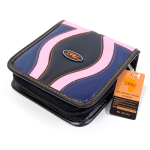 Jarl 40pcs Cd Wallet Pink Black & Blue