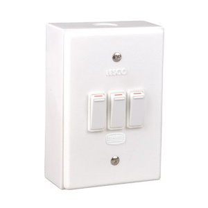 Lesco LSS Range 3 Lever 3x1 Way Switch Shrink