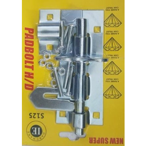 Noble Lockable Pad Bolt latch 125mm Zinc Plated