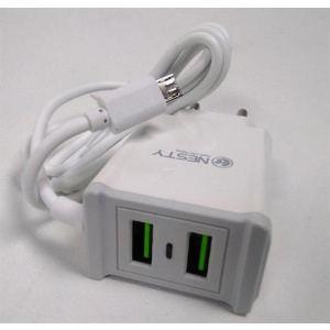 Nesty GRTA006 Dual USB Port Wall Charger And