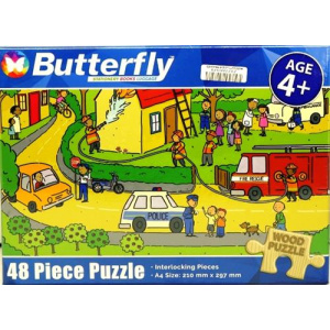 Butterfly 48 Piece A4 Wooden Puzzle People Who