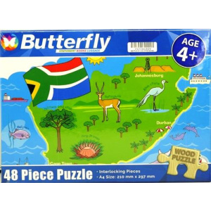 Butterfly 48 Piece A4 Wooden Puzzle South Africa