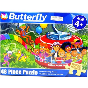 Butterfly 48 Piece A4 Wooden Puzzle Table