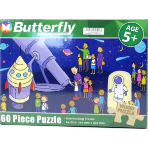 Butterfly 60 Piece A4 Wooden Puzzle At The