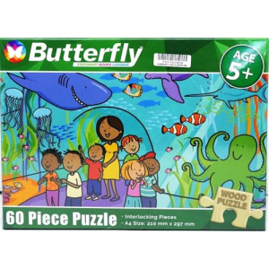 Butterfly 60 Piece A4 Wooden Puzzle At The