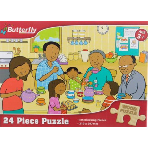 Butterfly 24 Piece A4 Wooden Puzzle My Family