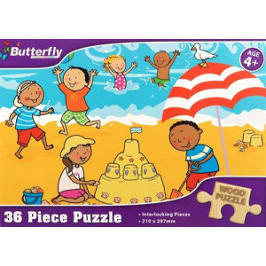 Butterfly 36 Piece A4 Wooden Puzzle Summer