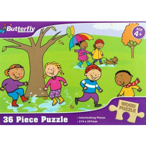 Butterfly 36 Piece A4 Wooden Puzzle Winter