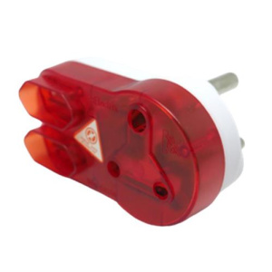 Solarix Red Surge Plug Adapter 2x16A