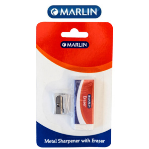 Marlin Metal Sharpener 1 hole and eraser 60 x 20