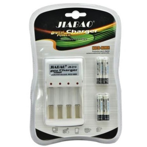 Jiabao JB212 Battery Charger with 4 Pieces 350mAh