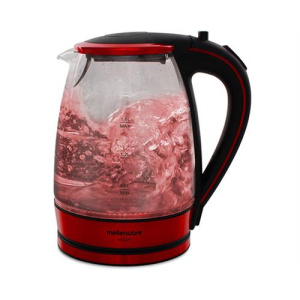 Mellerware 1.8L Glass Kettle Red