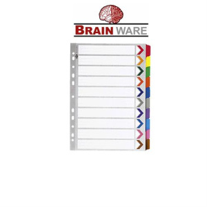 Brainware Board A4 Colour Index Numeric 1 to 10