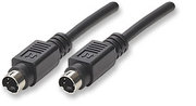 Manhattan S-Video 4 Pin 1.8m Cable Black Manhattan S-Video 4 Pin 1.8m Cable Black