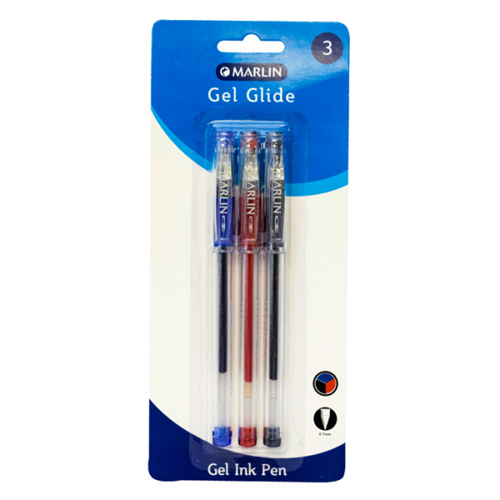 Marlin Gel Glide Gel Ink Pens Assorted Colours Marlin Gel Glide Gel Ink Pens Assorted Colours
