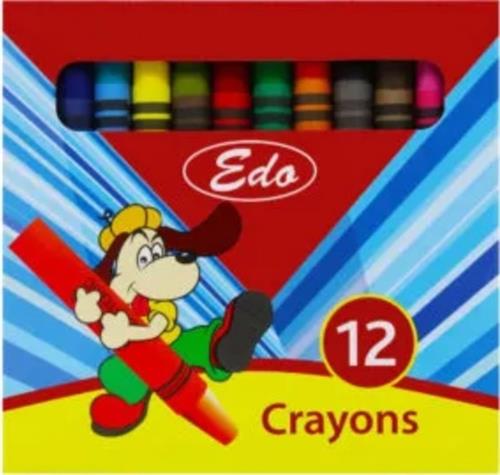 Edo Wax Crayons 8mm Pack Of 12 Edo Wax Crayons 8mm Pack Of 12