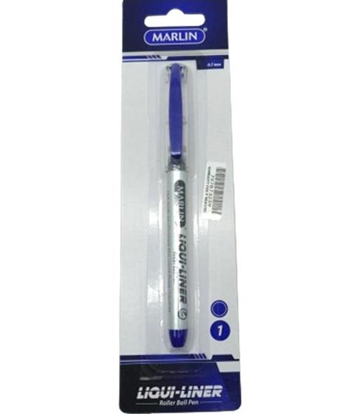 Marlin Liqui Liner Roller Ball Pen Blue Single Medium Marlin Liqui Liner Roller Ball Pen Blue Single Medium