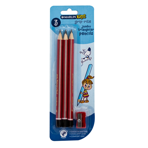 Marlin Scribbler HB Pencil Black and Silver Striped Box 12 Marlin Scribbler HB Pencil Black and Silver Striped Box 12
