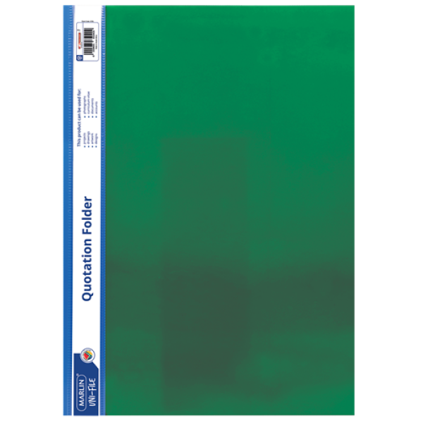 Marlin A4 Quotation and Presentation Folder Green