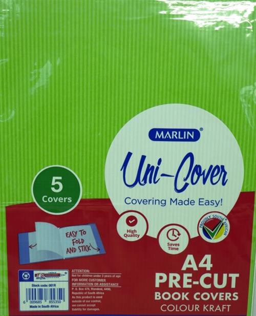 Marlin Kids A4 Precut Book Cover Green 5 Pack Marlin Kids A4 Precut Book Cover Green 5 Pack