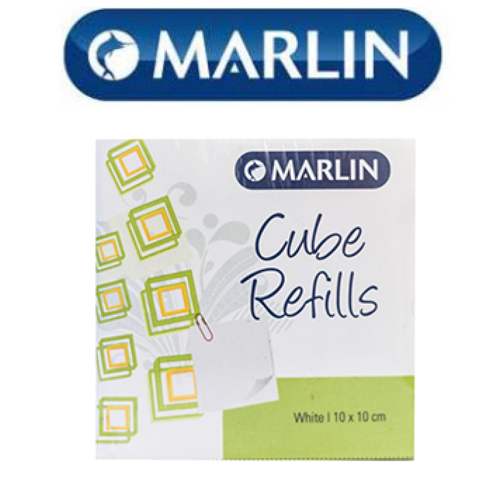 Marlin Cube Refills White Paper 10x10cm in shrink