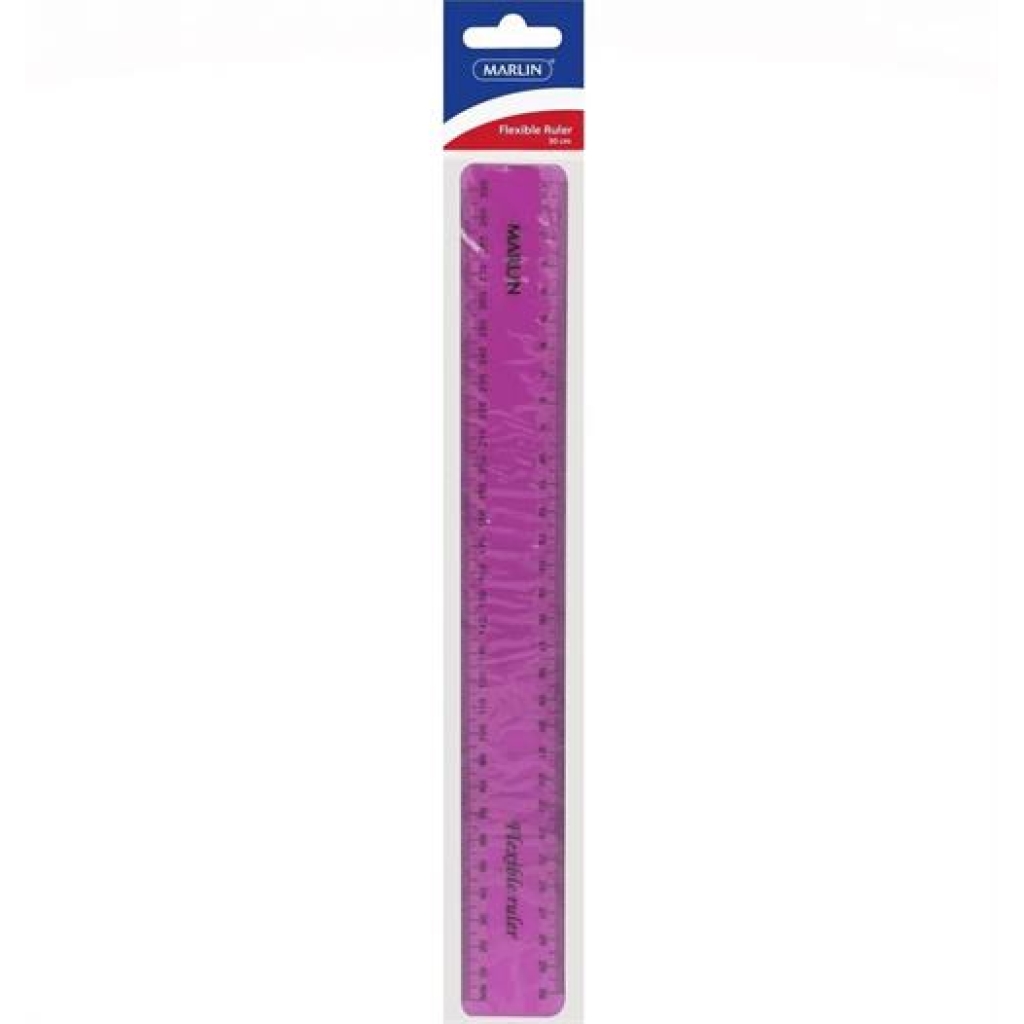 Marlin Flexible 30cm Ruler Pink