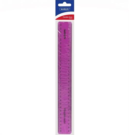 Marlin Flexible 30cm Ruler Pink Marlin Flexible 30cm Ruler Pink