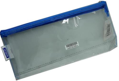 Marlin Clear PVC 23cm Pencil Bag Blue Zip 23cm x 11cm Marlin Clear PVC 23cm Pencil Bag Blue Zip 23cm x 11cm
