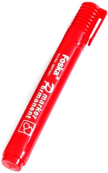Foska Red Permanent Marker Foska Red Permanent Marker