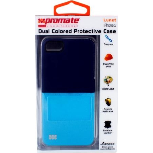Promate Dark/Light Blue Lunet iPhone 5 Durable case