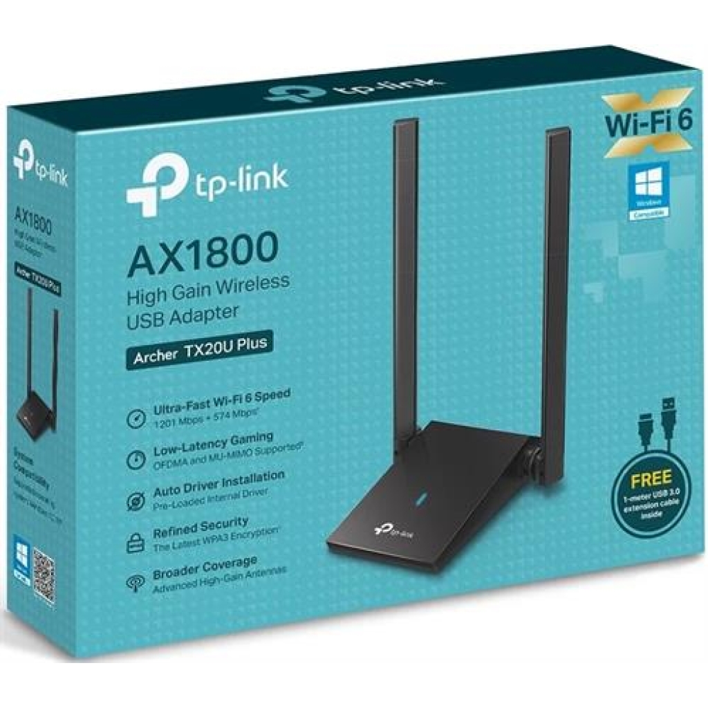 TP Link Archer TX20U Plus High Gain Wifi6 Wireless Adapter